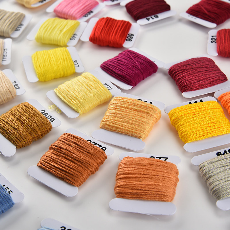 同色50色十字绣绣线配线刺绣绣花线补线手工25号线