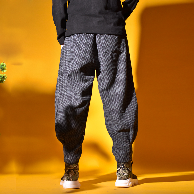 无梦哈伦抽绳裤子小脚裤日梦记休闲裤束脚纯色休闲裤