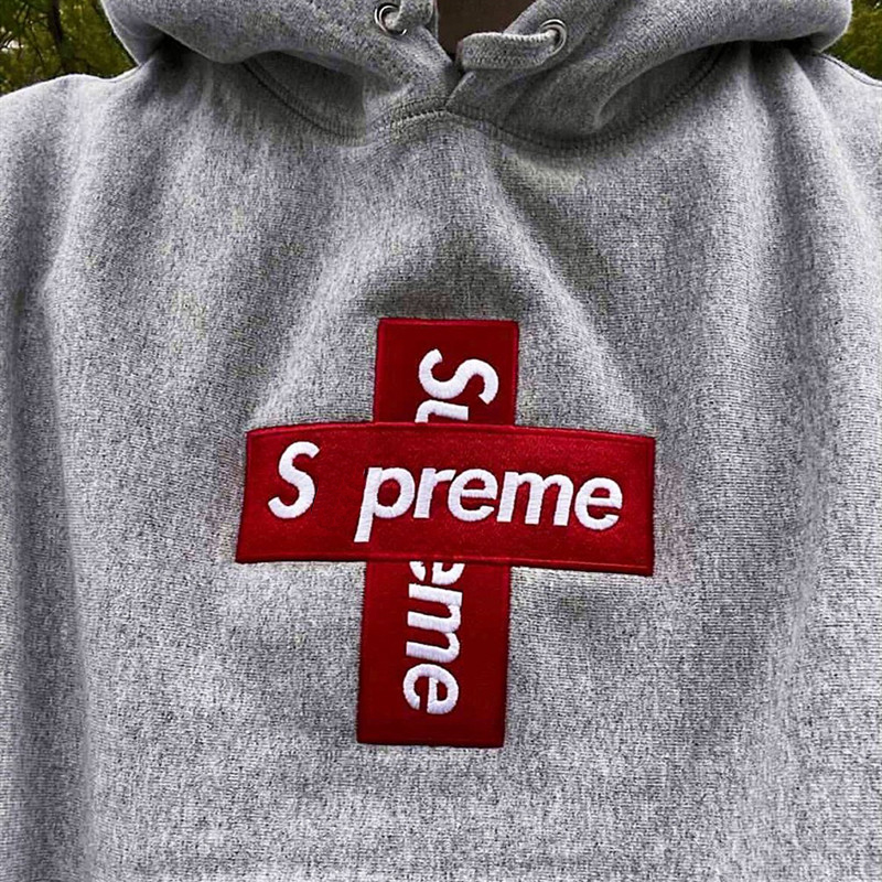 20FW Cross Box Logo Hooded Sweatshirt 十字架Bogo连帽卫衣帽衫