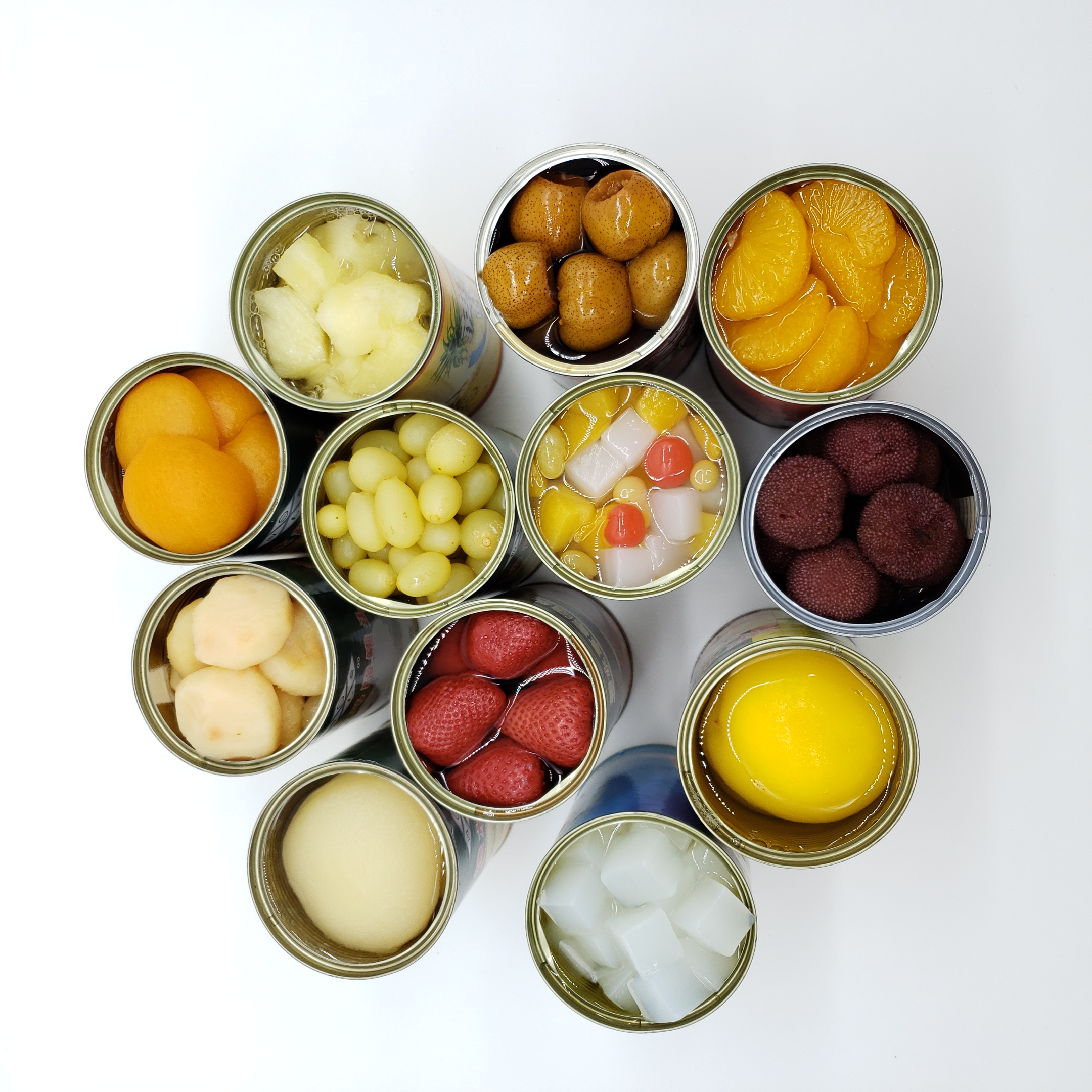 糖水黄桃葡萄橘子草莓什锦菠萝梨水果罐头拼箱12罐混合装多省包邮