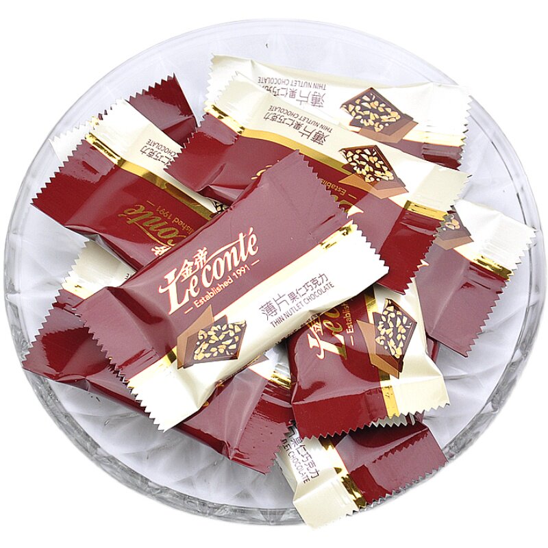 金帝薄片果仁巧克力散装500g结婚喜糖糖果休闲果仁巧克力