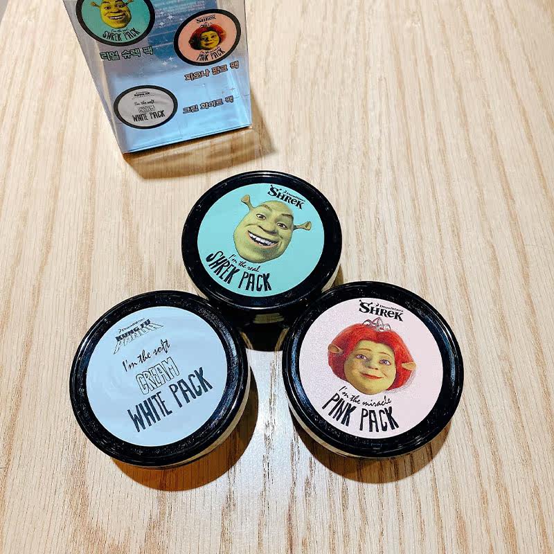 韩国直邮 梦工厂史莱克3个小装清洁面膜 每个35g 限量款