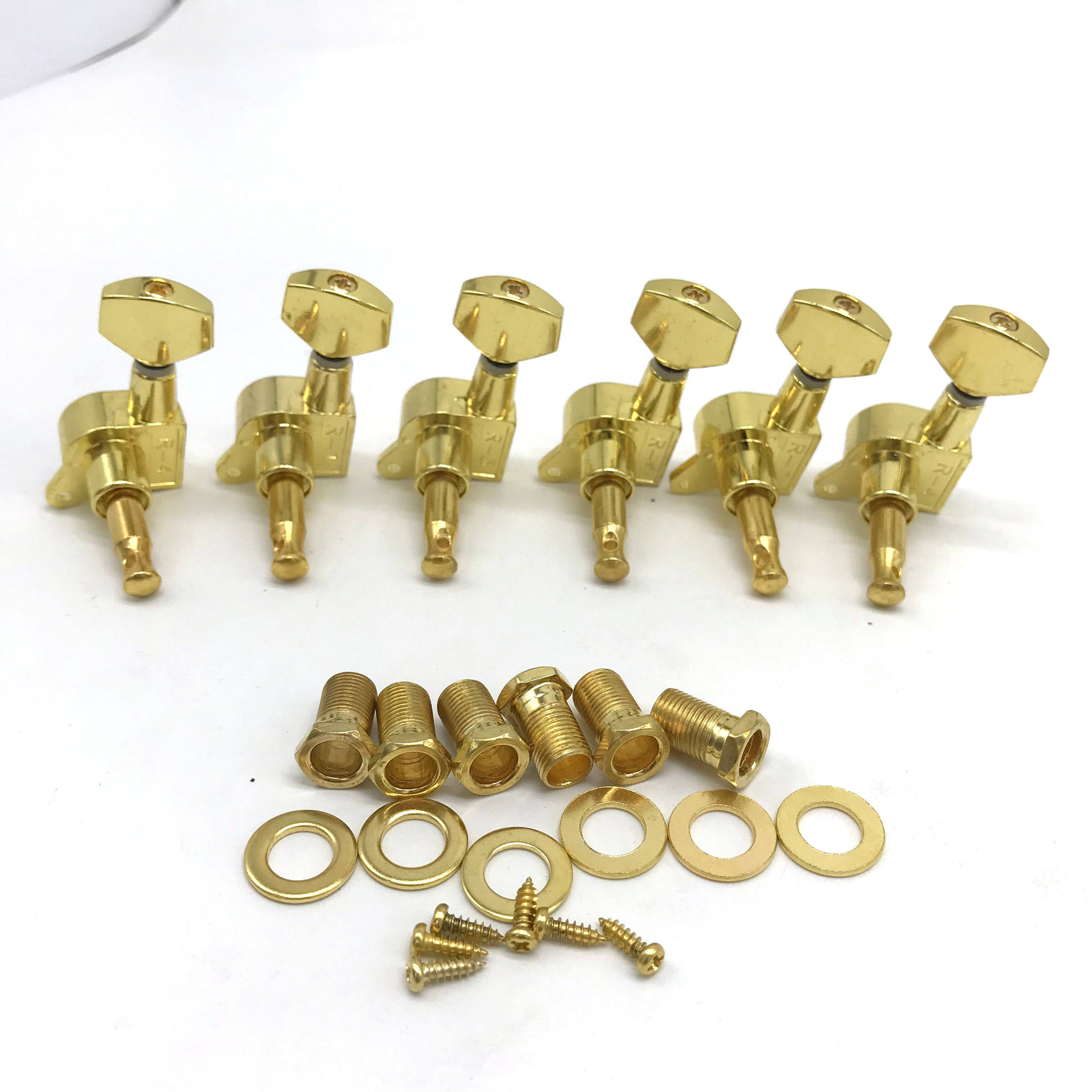 吉他弦轴民谣弦卷镀金全封闭合金小方头弦综合效果器