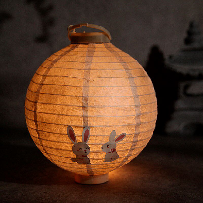 手提兔年新年纸灯灯笼手工中式复古古风月球灯笼