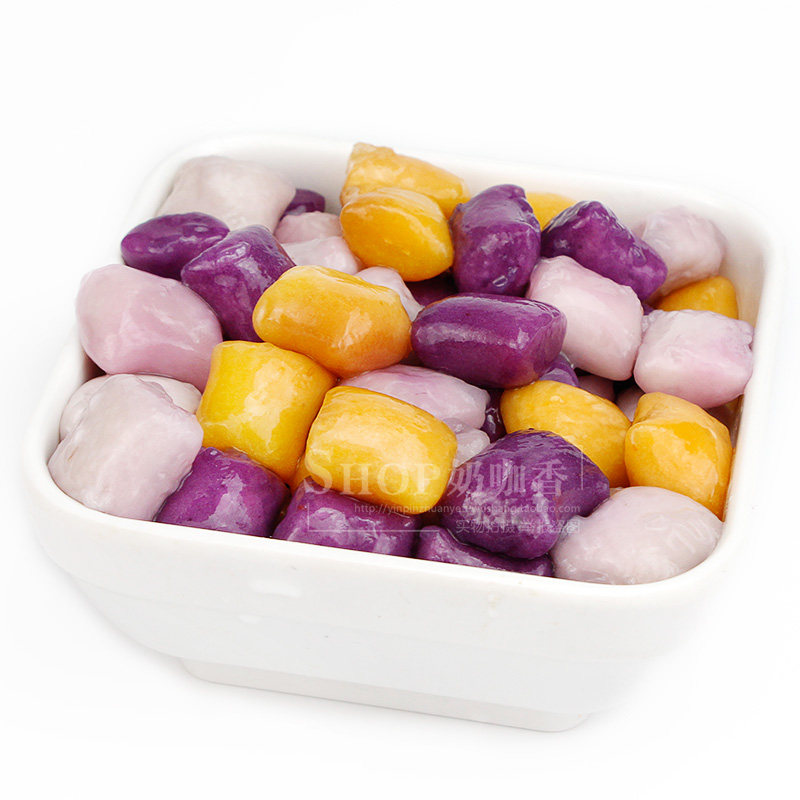真味三色芋圆鲜芋手工甜品组合半成品紫红红薯汤圆