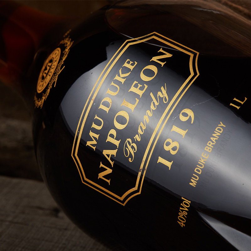 进口白兰地法国原液洋酒慕爵拿破仑brandy1l两斤婚宴白兰地