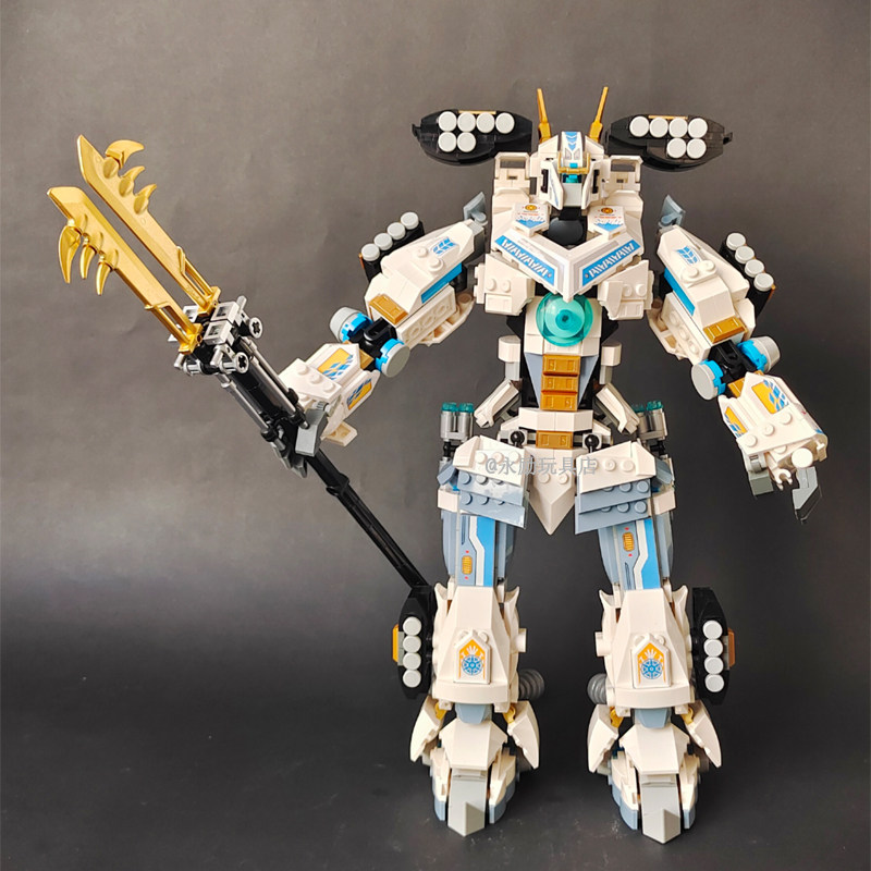 乐高幻影忍者泰坦机甲骷髅巫师火焰山积木高难度塑料积木
