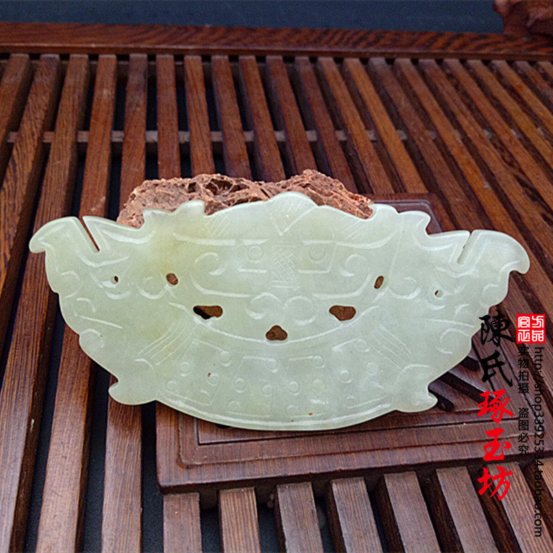 汉代古玉岫玉镂空仿古螭龙玉璧汉服配饰玉佩腰佩车挂吊坠挂件