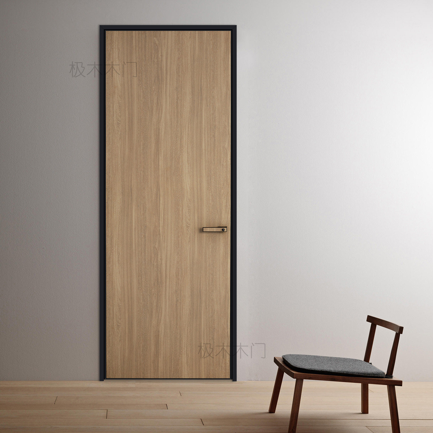 木门极木极简边门家用窄框房门现代简约生态套装卧室门