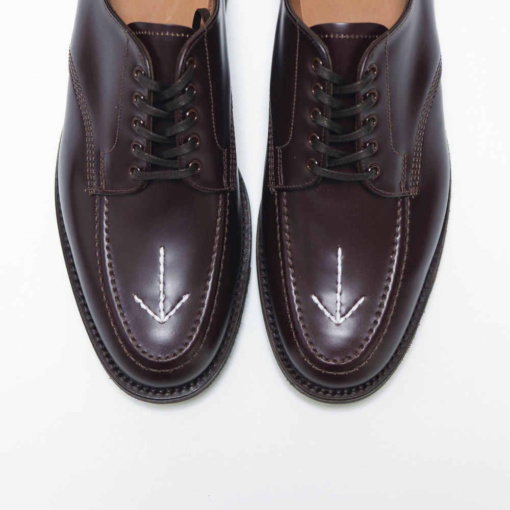 英国制造sanders复古军事线阔箭亮面植鞣小牛皮固特异德比鞋1137r