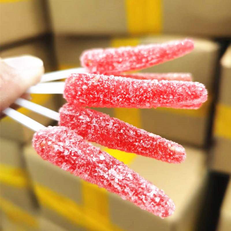 辣椒儿时棒棒糖形状老式红色糖果麦芽糖怀旧童年传统糖果