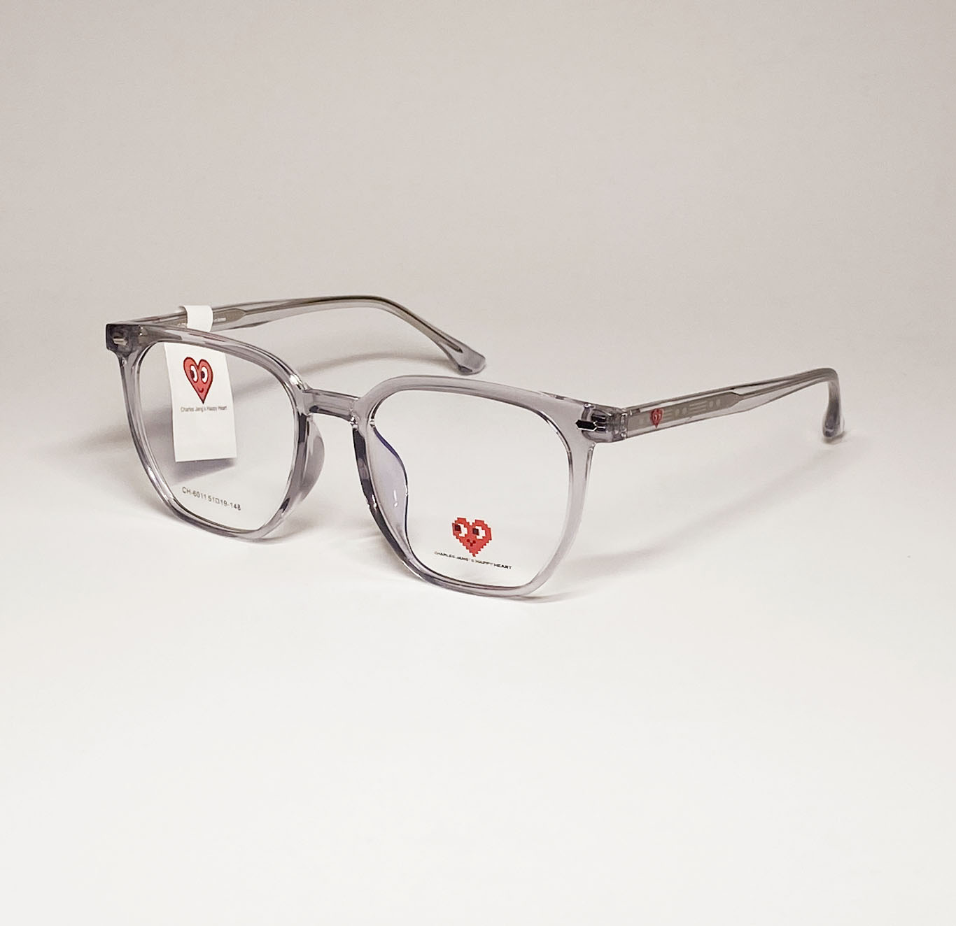 查尔斯桃心眼镜框简约时尚男近视女防蓝光超轻近视眼镜架韩版6011