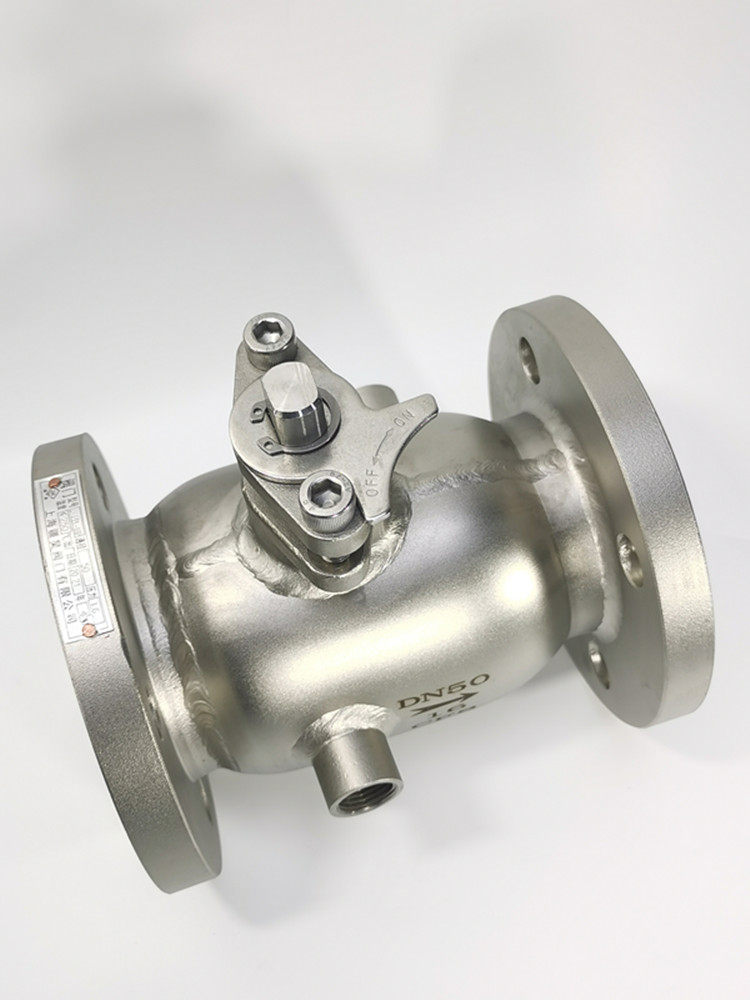 bq41f16p铸钢304不锈钢一体式夹套保温高温法兰球阀dn2550100