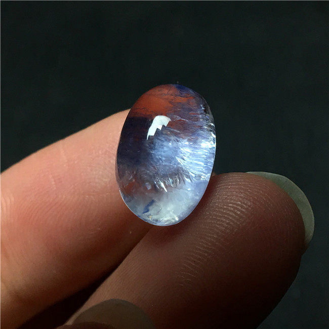 促销包邮蓝发晶戒面草莓晶圆珠耳钉水滴吊坠可带镶嵌一物一图