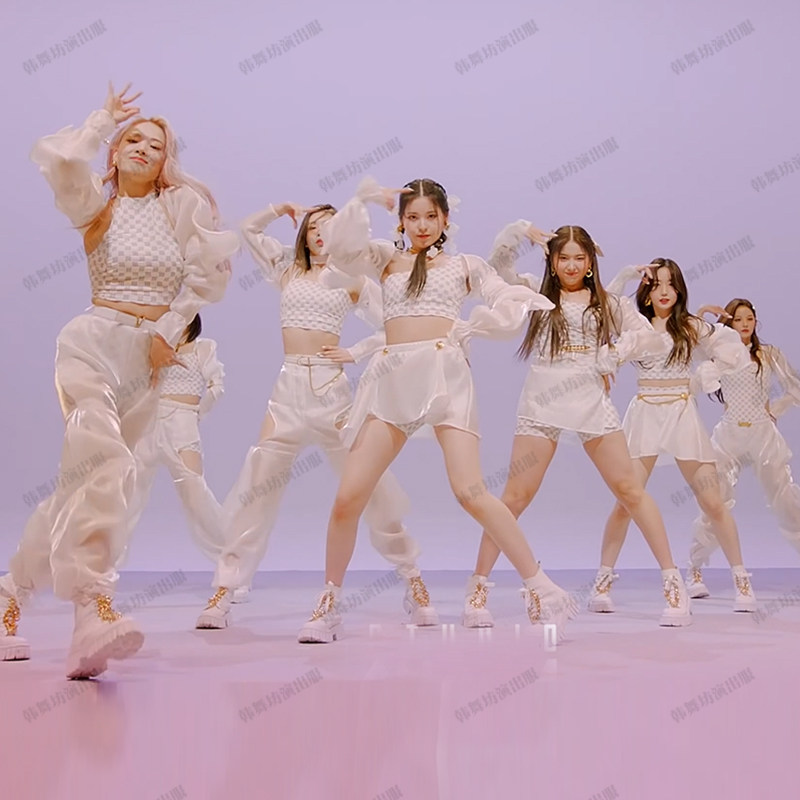 新款女团nmixx同款打歌爵士舞jazz明星演出服韩舞民族服装