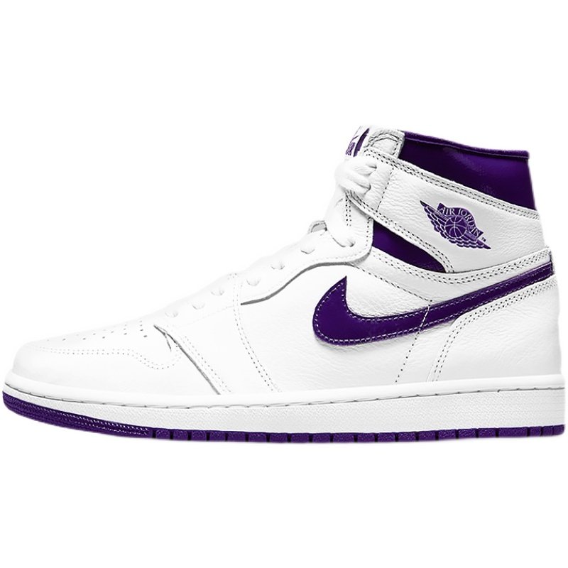 库客airjordanhighogaj1白紫九孔篮球球鞋篮球鞋