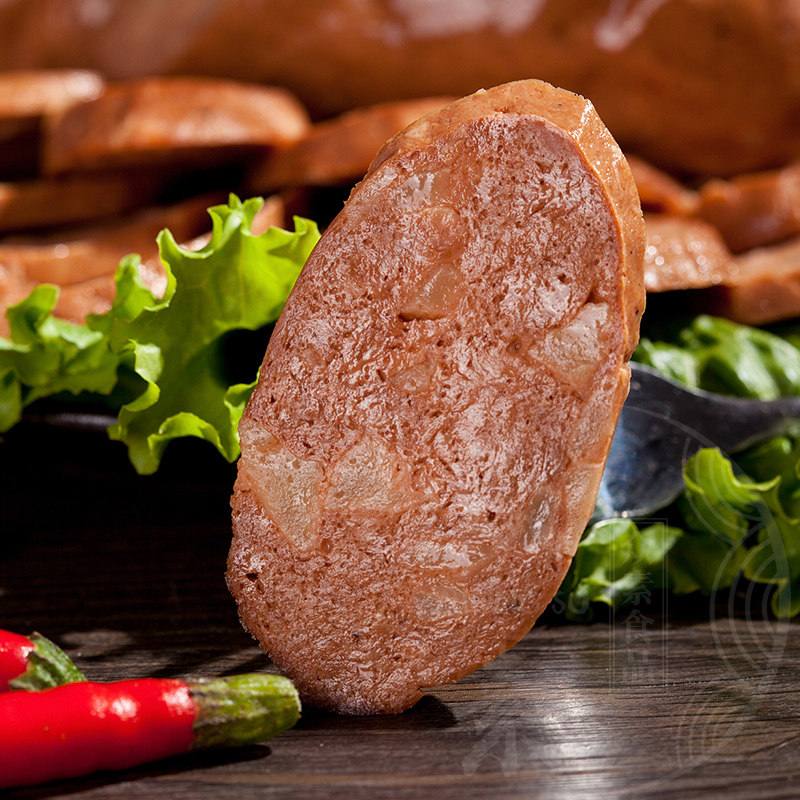 众素食品 素红肠200g 火腿仿荤斋菜腊肠即食大豆分离蛋白素肉