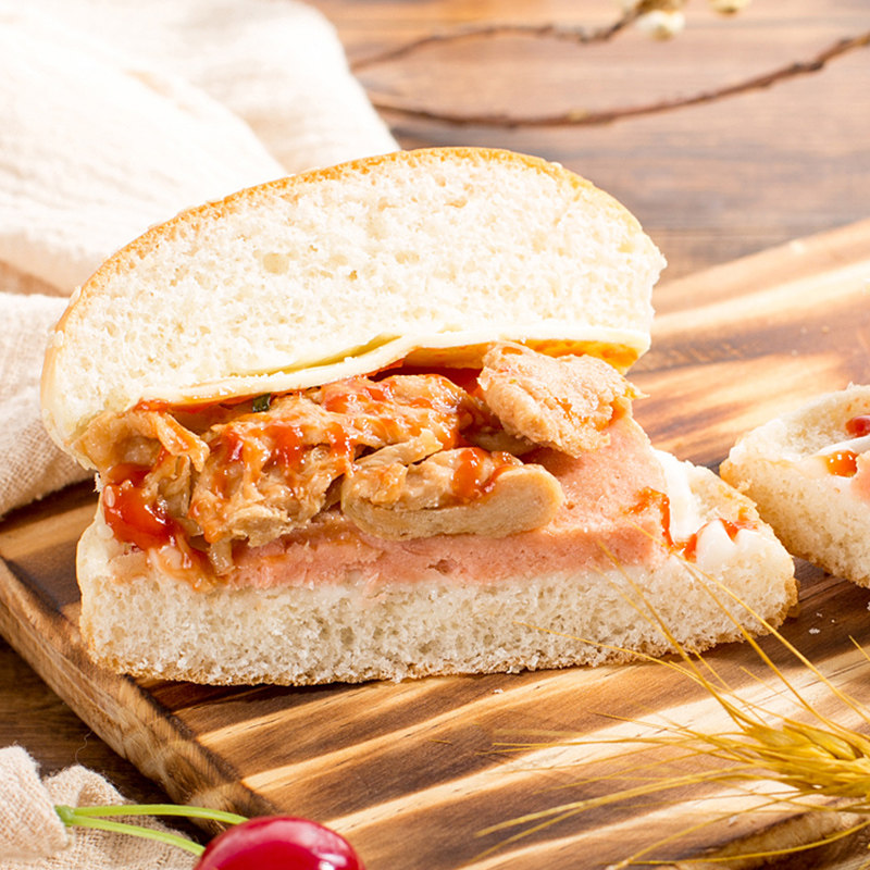 素汉堡素食素汉堡排仿荤食品早餐汉堡