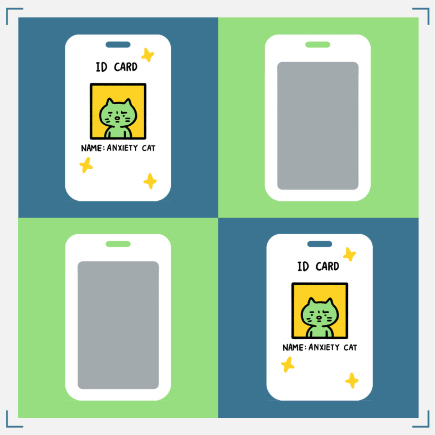 焦绿工作证交通学生校园证卡工作授权正版文创卡套