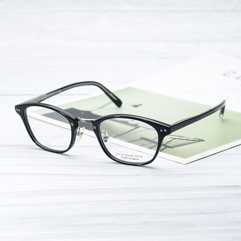 nova日本手工眼镜框男女近视可配小脸方框商务纯钛复古眼镜架5008