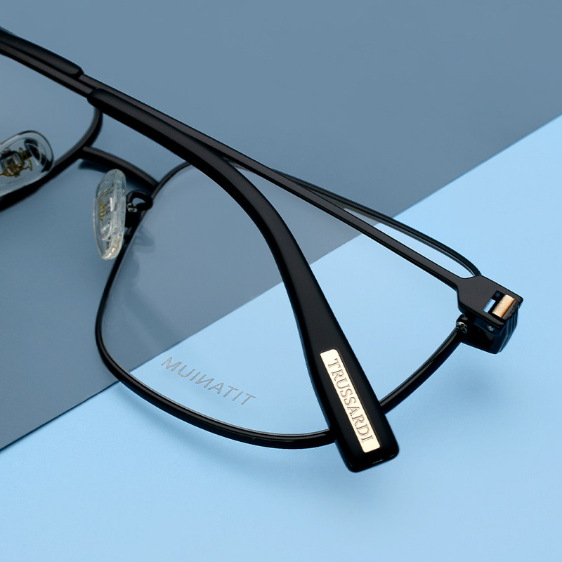 trussardi杜鲁萨迪眼镜架方框纯钛大脸飞行行款眼镜镜框眼镜架