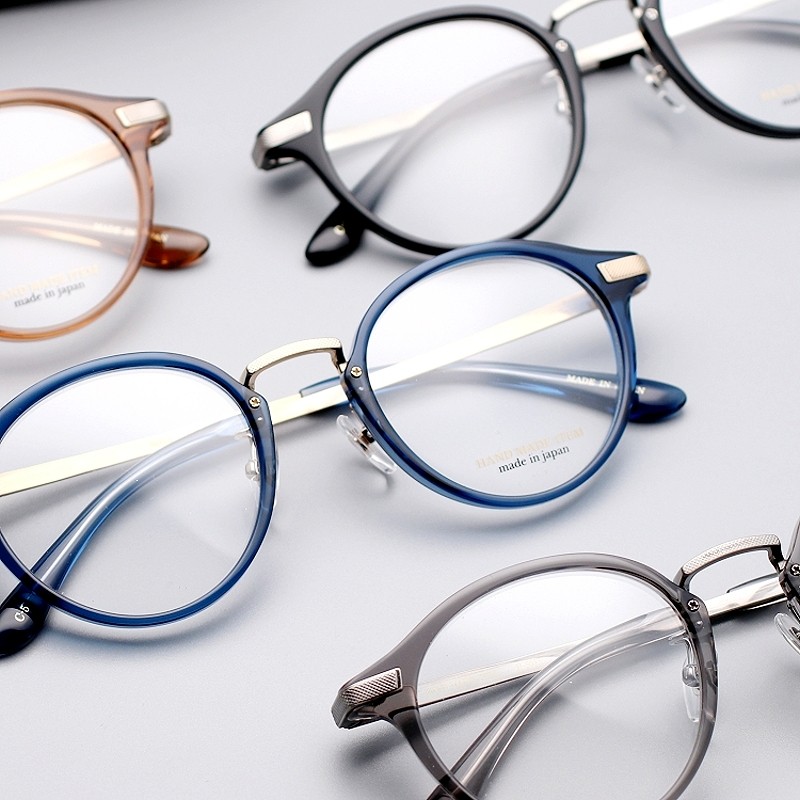 nova日本手工眼镜镜框近视可配纯钛超轻小脸眼镜架