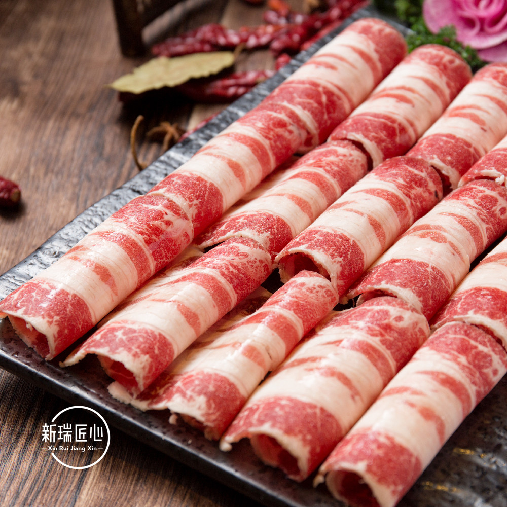 火锅澳洲进口肥牛牛肉肉片200g新鲜食材原切牛肉卷