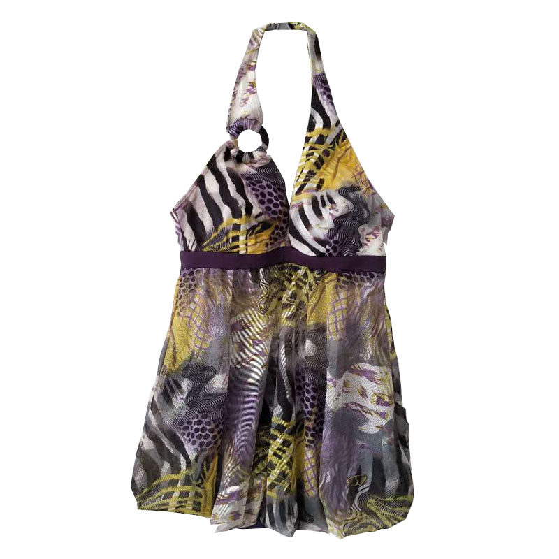 安莉芳es0565少女露背小胸聚拢性感挂脖渡假韩版连体泳衣