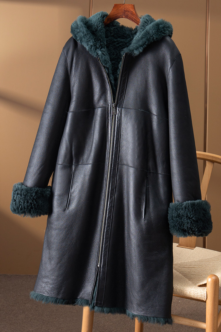 春天天家5件法柜年度高光显瘦美丽诺皮毛一体皮草