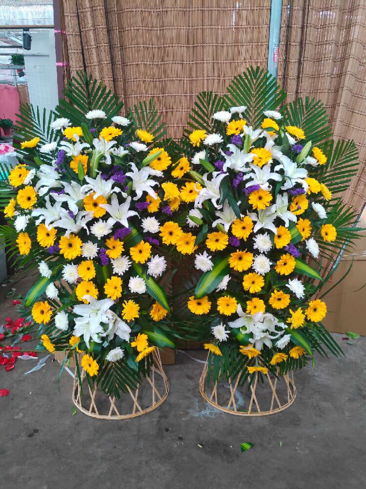 墓碑菊花小花花圈扫墓丧事花篮清明节祭祀花环追悼