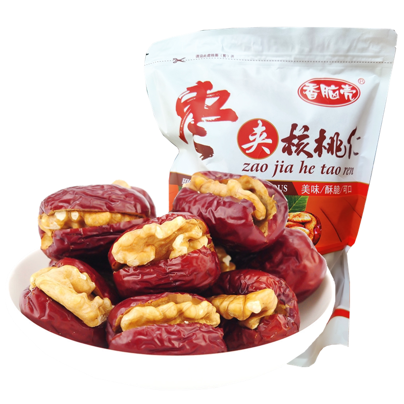 枣夹核桃500g陕西特产红枣核桃仁西安干果零食枣类制品