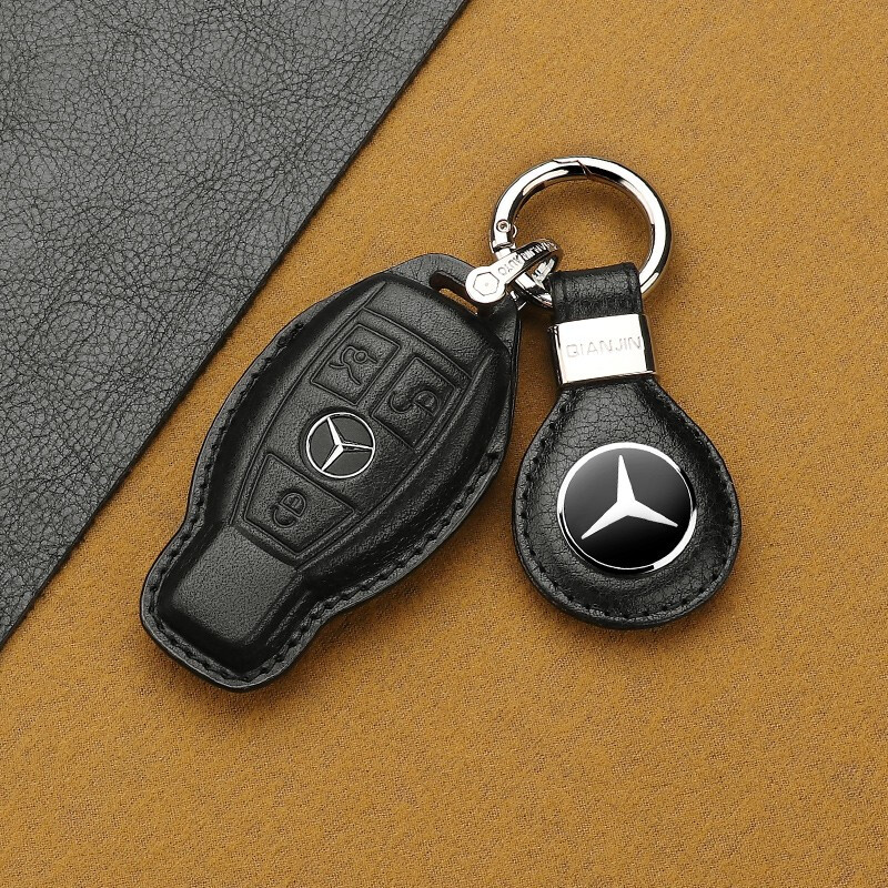真皮钥匙奔驰c200lglc260le300la级老s400ls300lc级包车用钥匙包
