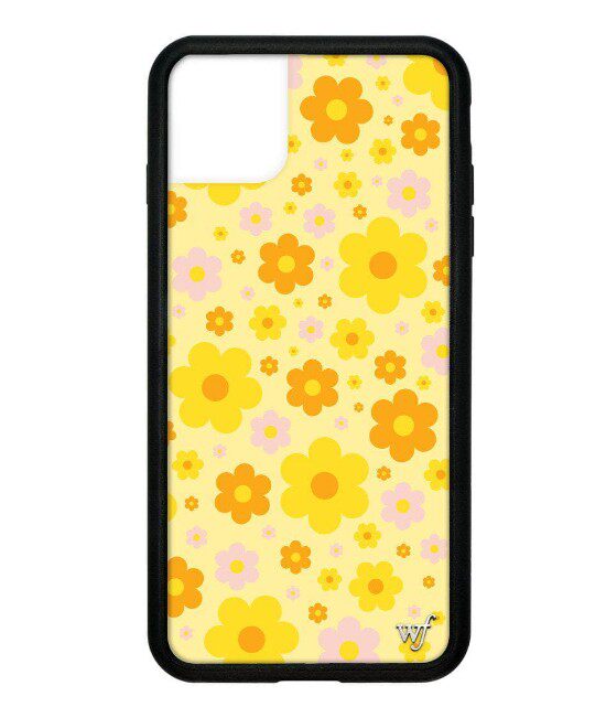 美国wildflower适用iphone12promax黄色印花时尚防摔wf手机手机壳