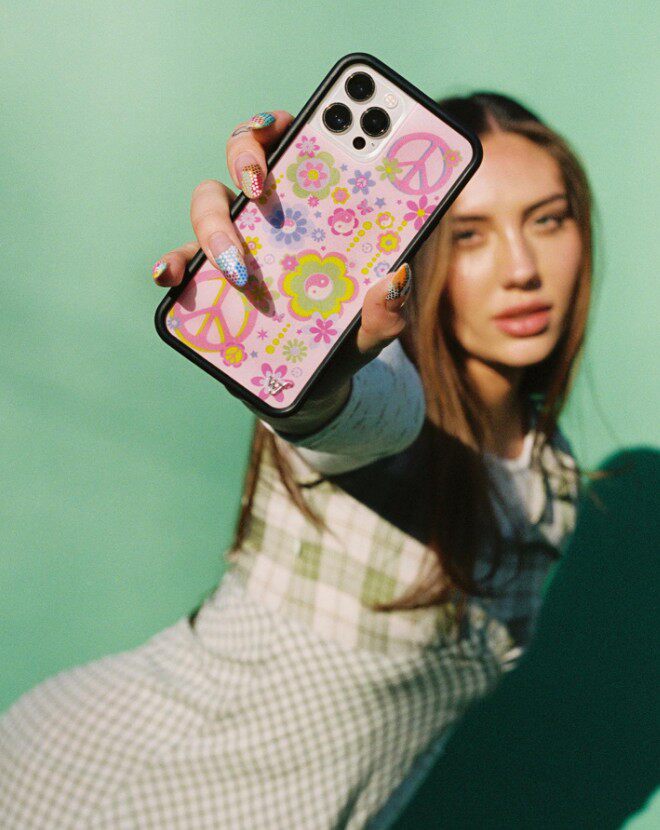 美国wildflower适用iphone12xs粉色花园wf时尚防摔手手机壳