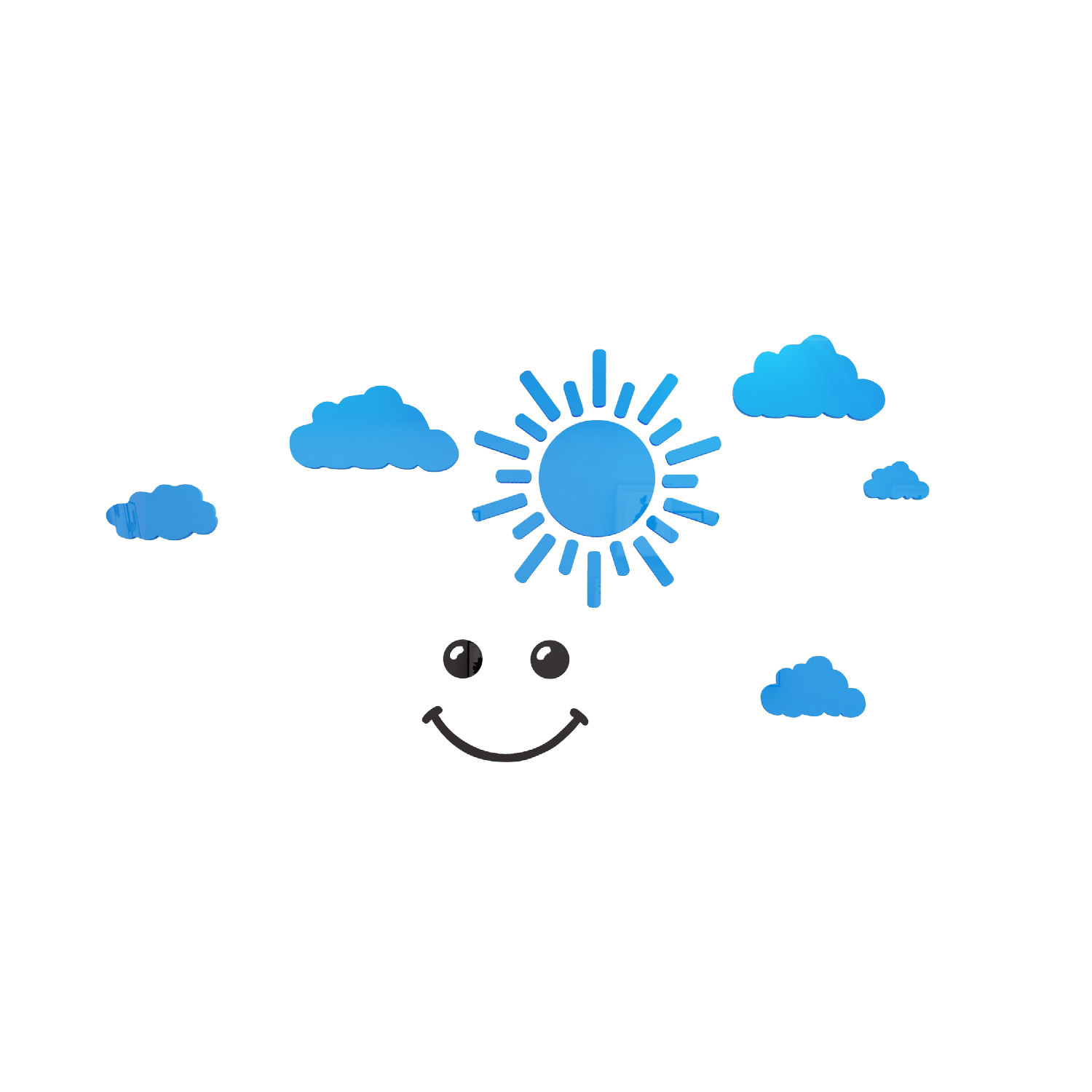 创意表情云朵贴纸儿童房间布置婴儿床墙壁贴画墙贴