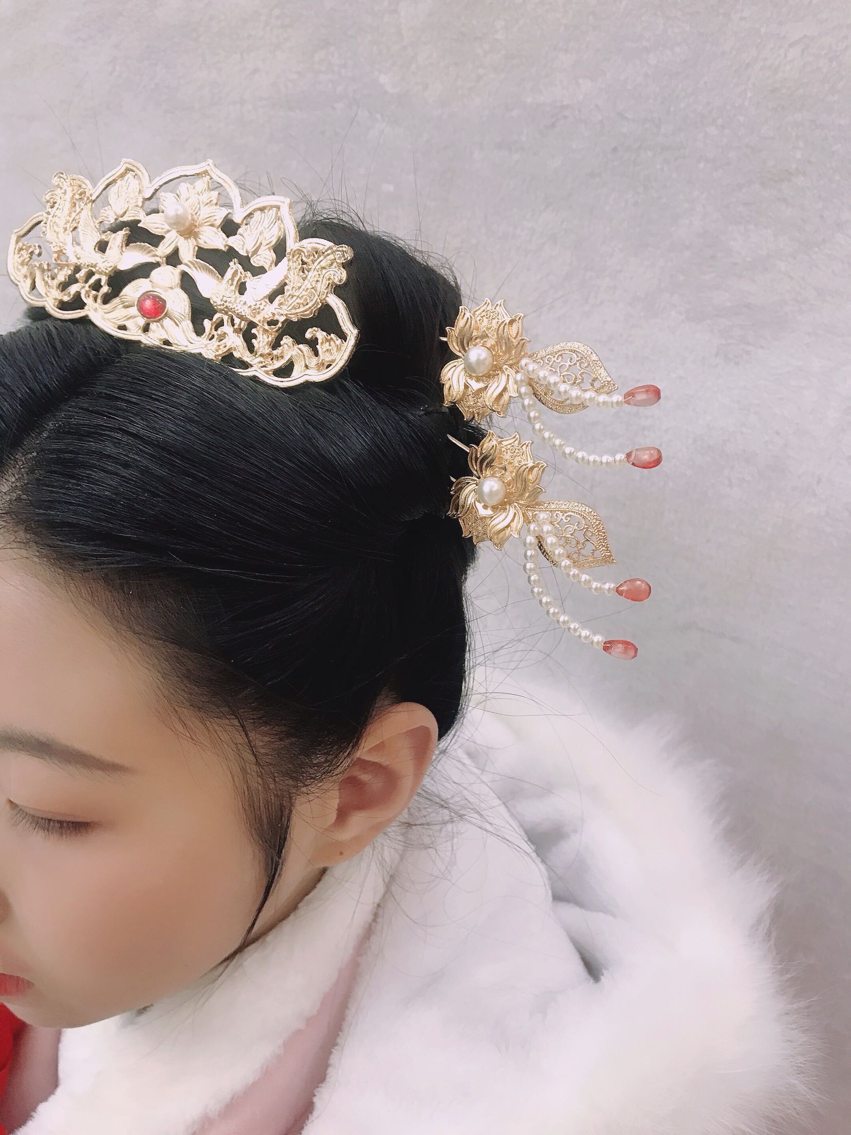 芳华原创汉服发饰凤翎发簪百搭古风发饰