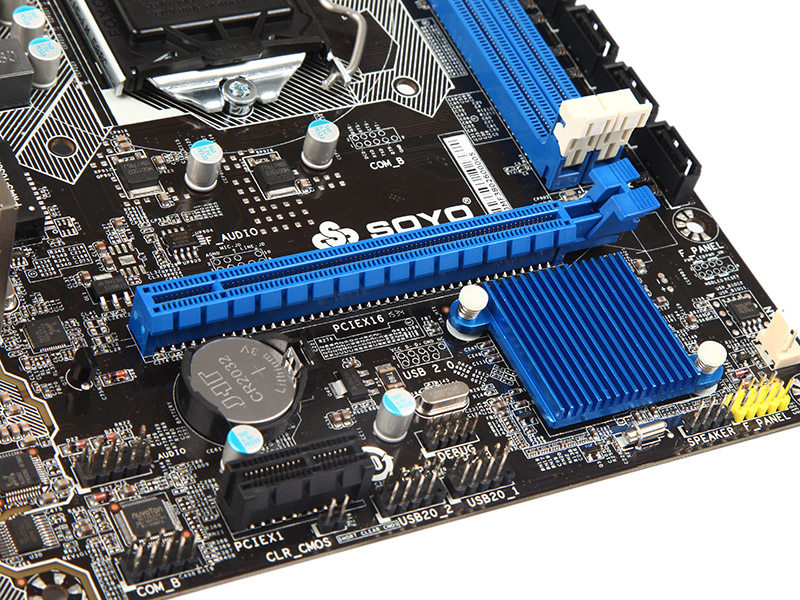 soyo/梅捷 sy-i6h h61 全固版台式机电脑主板1155针可用1620
