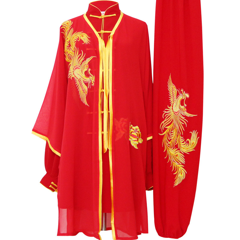 太极新款男女刺绣龙凤表演服春武术练功晨练太极服