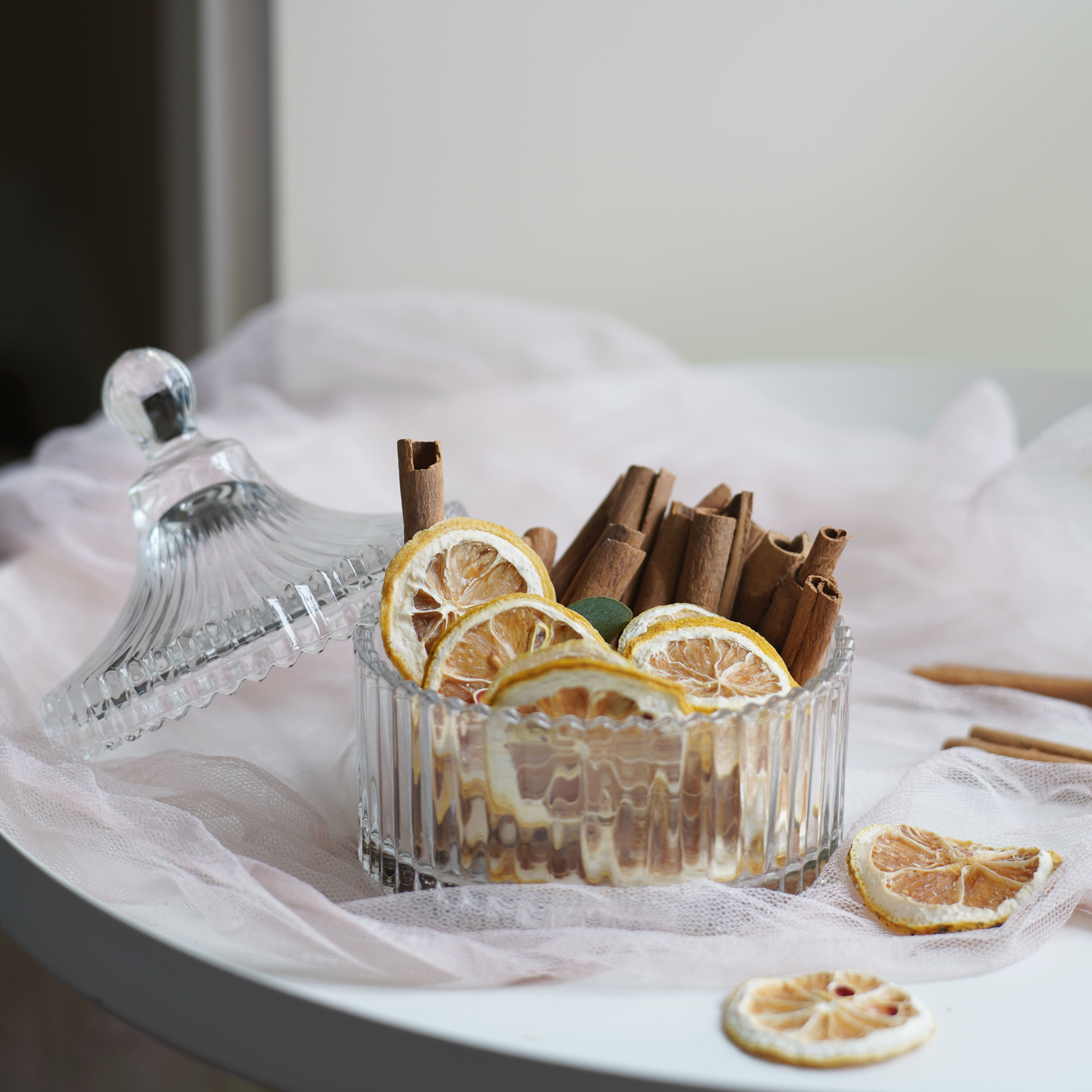 pomelo香薰造型好物肉桂柠檬玻璃杯植物摆件