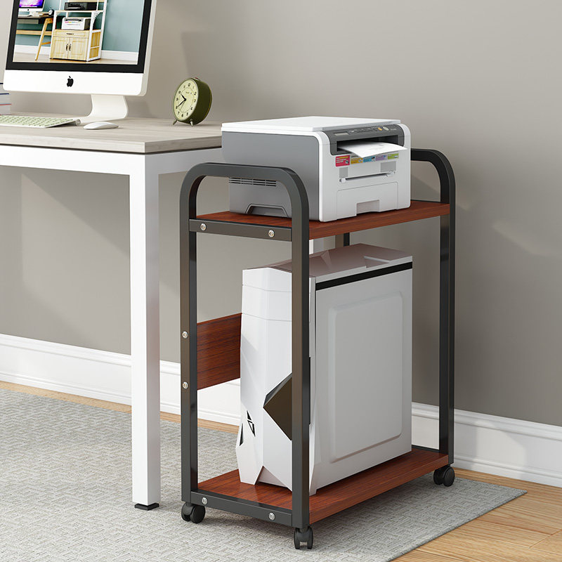 机架台式电脑主机落地机箱放置办公室置物架移动桌边其他架类