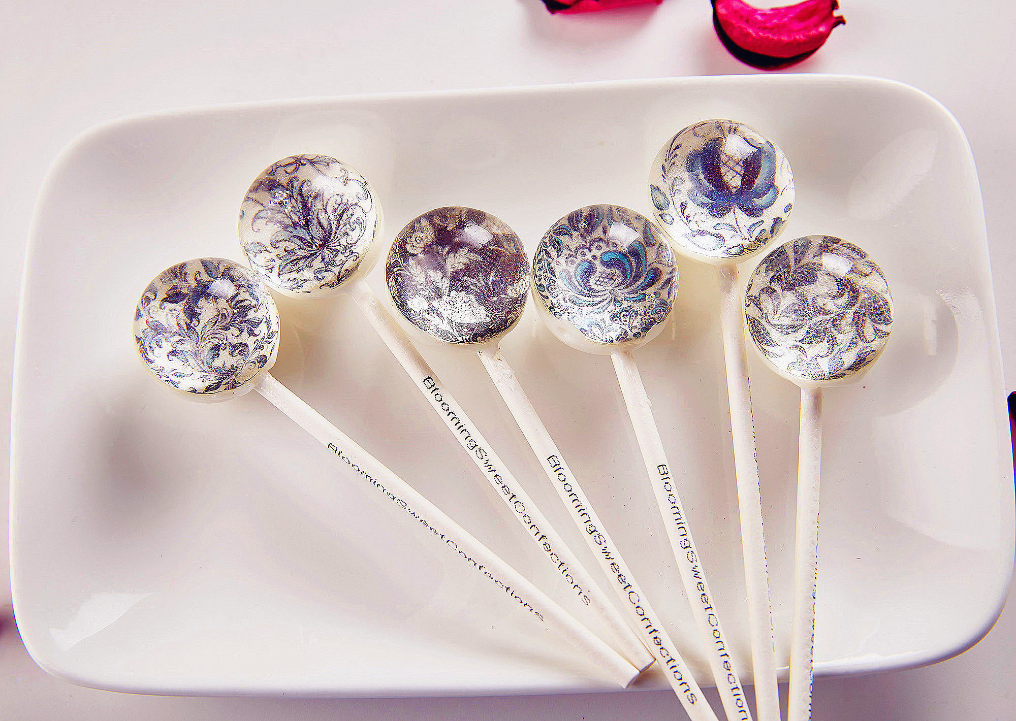 bloomingsweet青花瓷棒棒棒棒糖糖果进口高端美国创意礼盒糖果