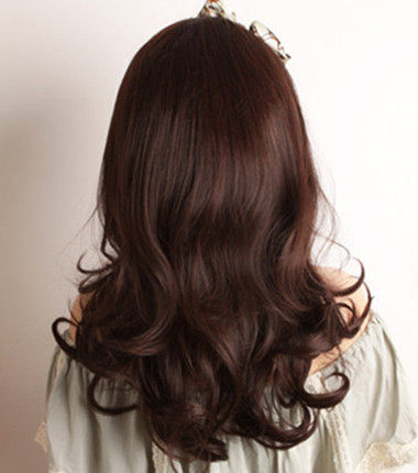 假发中长发型中发半头蓬松长发花头梨花头套日常整顶假发