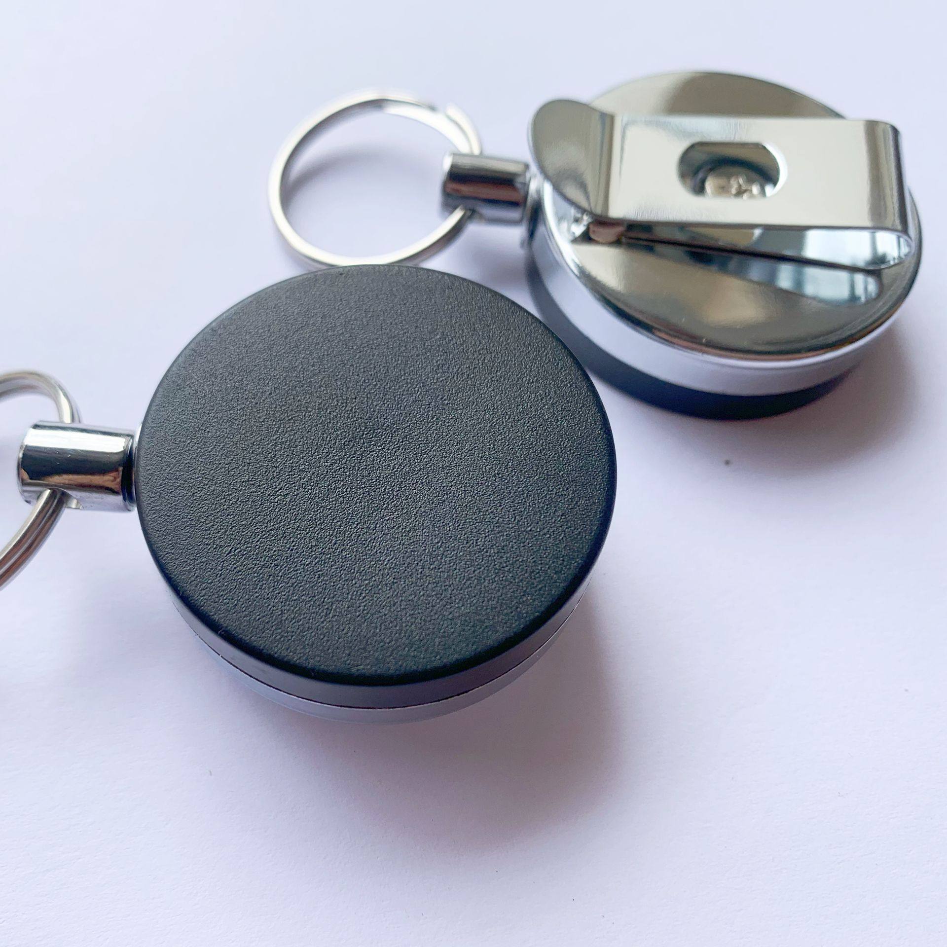 4cm高回弹力易拉扣金属易拉得拉得可伸缩钥匙扣伸缩伸缩扣