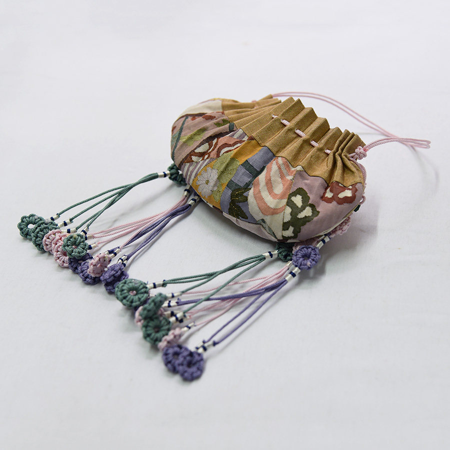 一池秋水30头吉祥如意手工缂丝真丝荷包香包