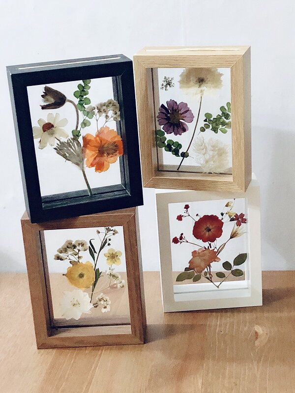 装饰绚美系列手作押花相框干花压花木制装饰画干花