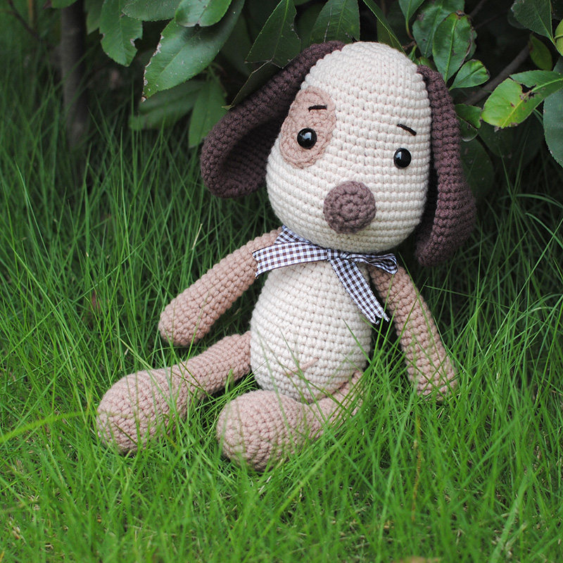 菲菲姐家 孕期手工diy成人创意玩具狗初学毛线玩偶材料包送视频—毛线