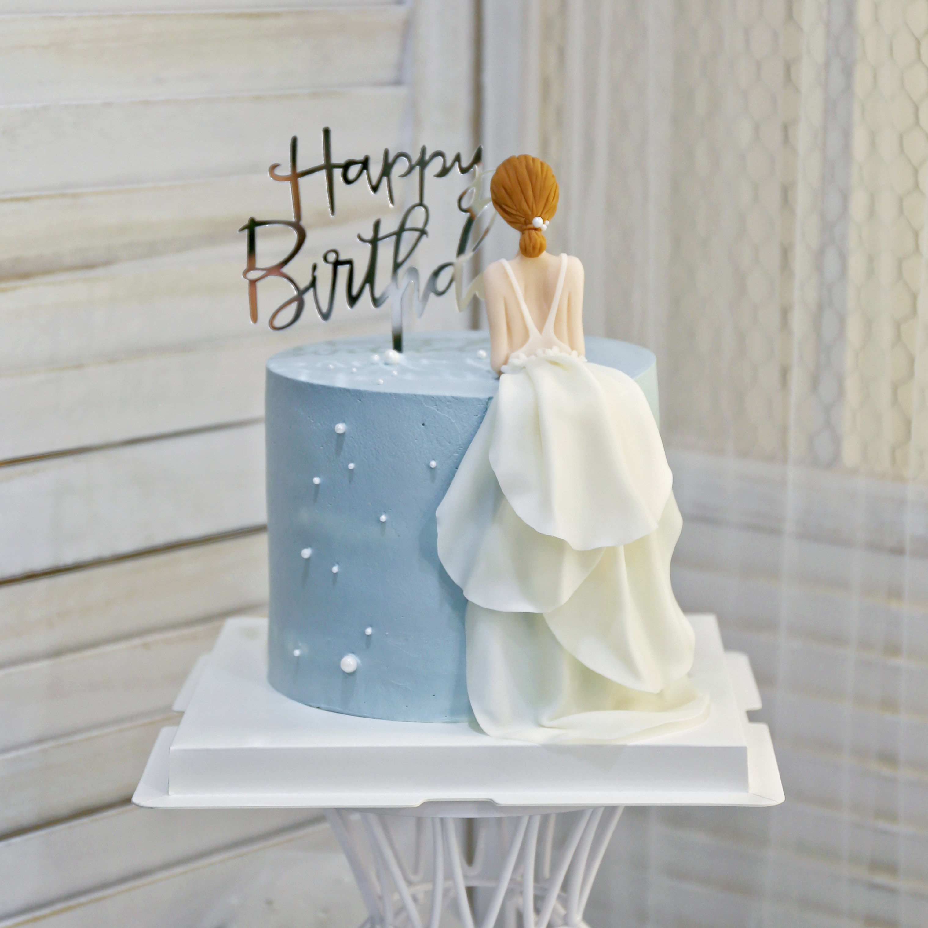 帝欧女神闺蜜高级翻糖人偶背影生日蛋糕小红抖音新鲜生日蛋糕