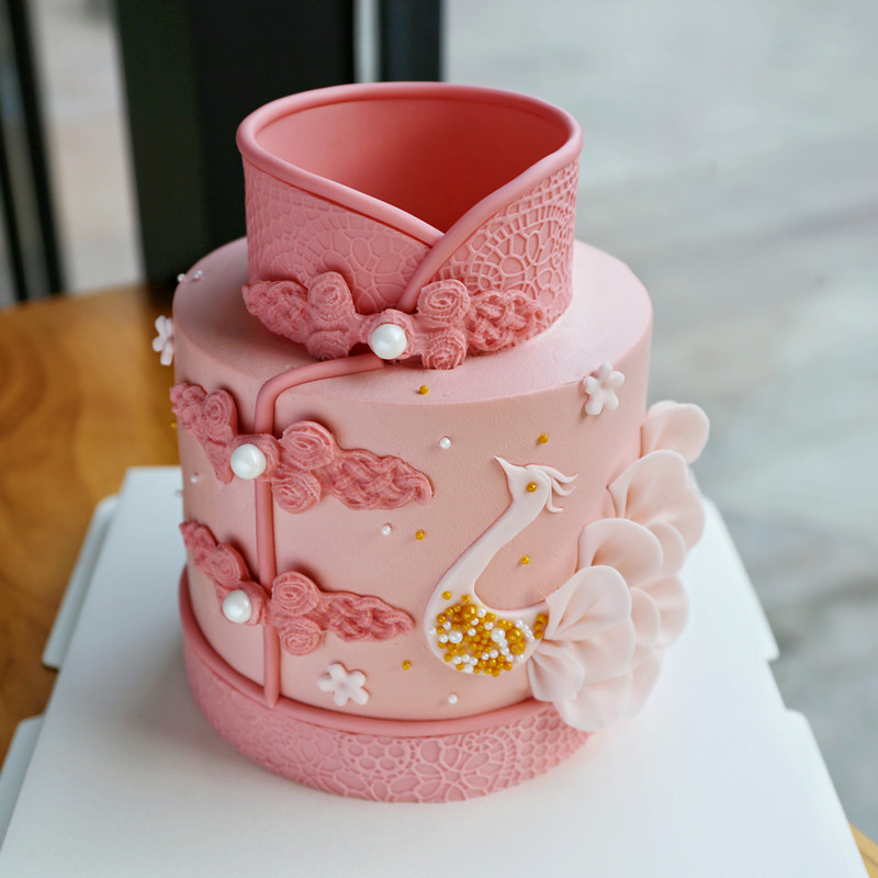 帝欧气质中式旗袍蛋糕女士妈妈奶奶祝寿生日蛋糕新鲜生日蛋糕