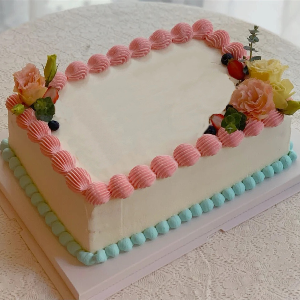 帝欧北京市同城配送庆典毕业生日蛋糕方形企业开业新鲜生日蛋糕