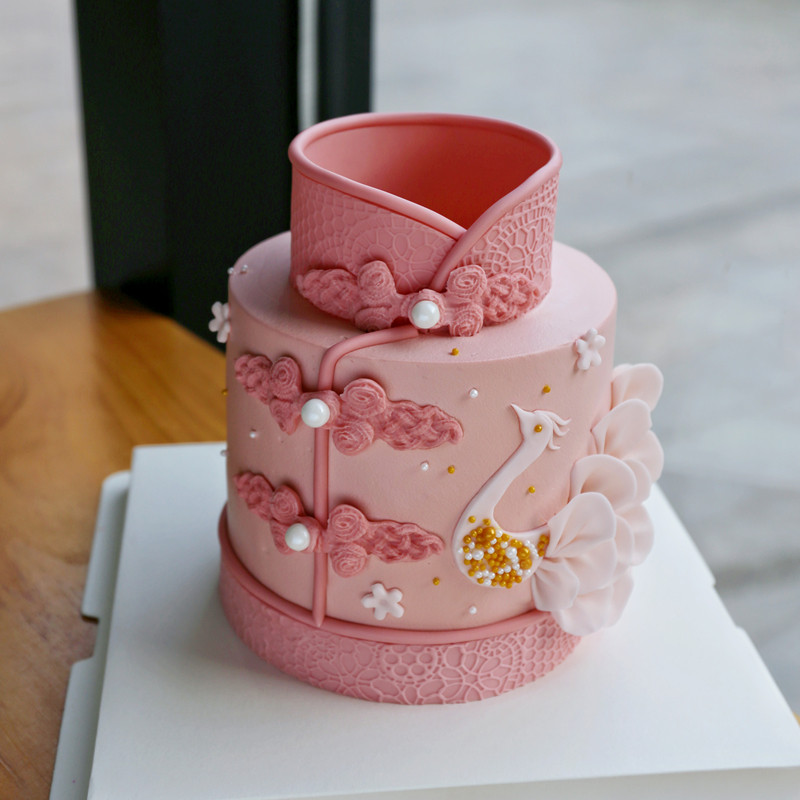 帝欧气质中式旗袍蛋糕女士妈妈奶奶祝寿生日蛋糕新鲜生日蛋糕